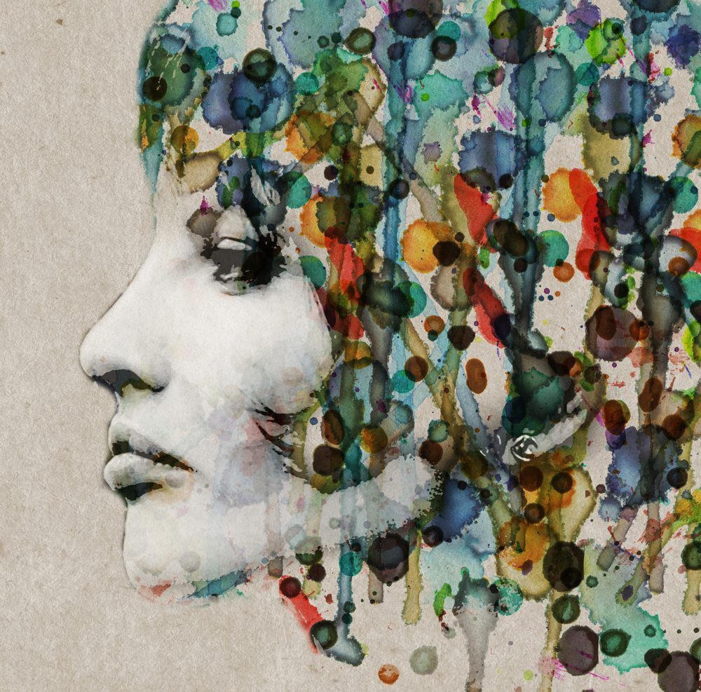 artistic drawing of a woman