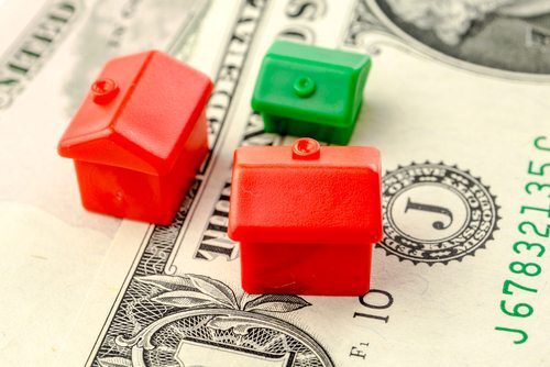 3 houses ontop of money