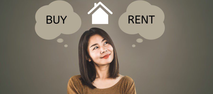 women thinking of rent or buy options
