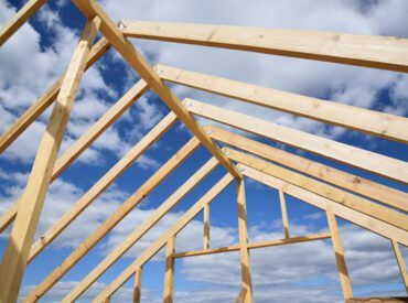 wood, frame, of, house